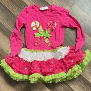 Pink and Green Candy Cane Kids Costume